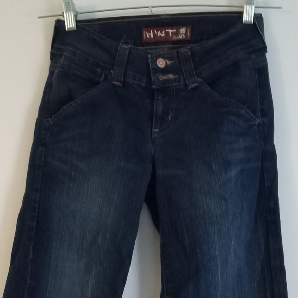 Hint Wide Legged Cuffed Flap Pocket Button Jeans-Size 5 - Picture 5 of 9